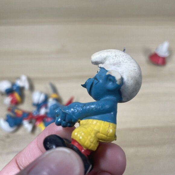 Lot of 6 Vintage Schleich Peyo Smurf Figures Late 60-70s‎ Smurfs Figures - Picture 9 of 10